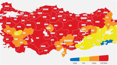 türkiye korona renk haritası